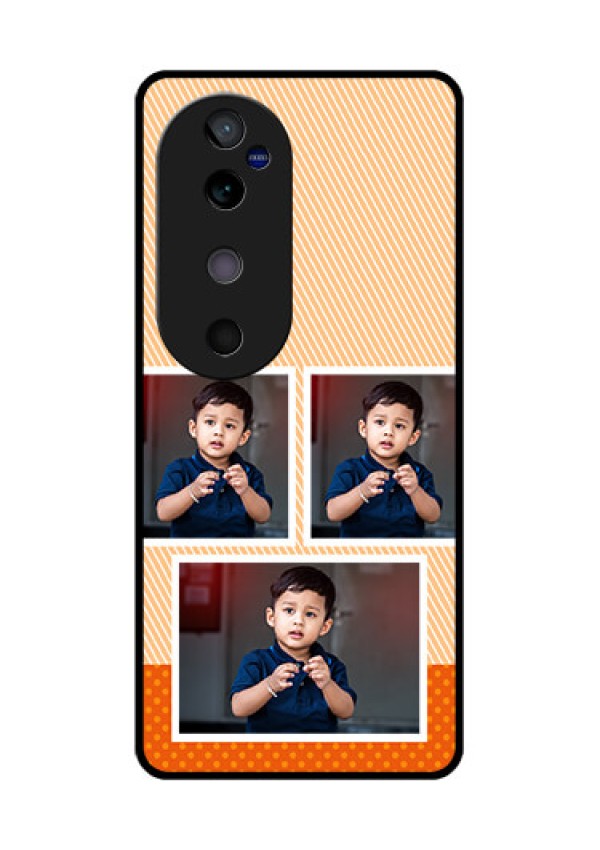 Vivo V40 5G Custom Glass Phone CaseBulk Photos Upload Design