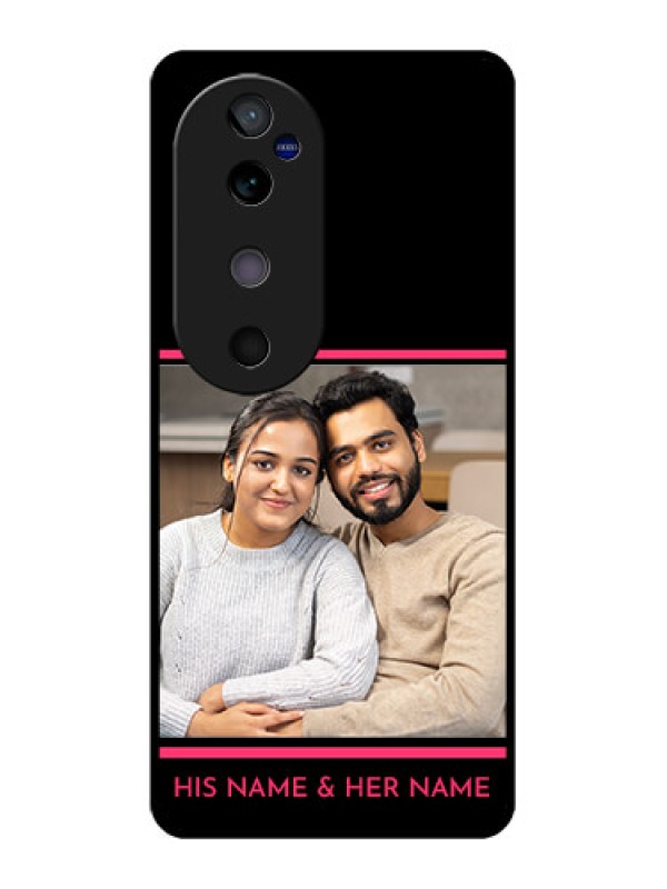 Custom Vivo V40 5G Custom Glass Phone CaseWith Add Text Design