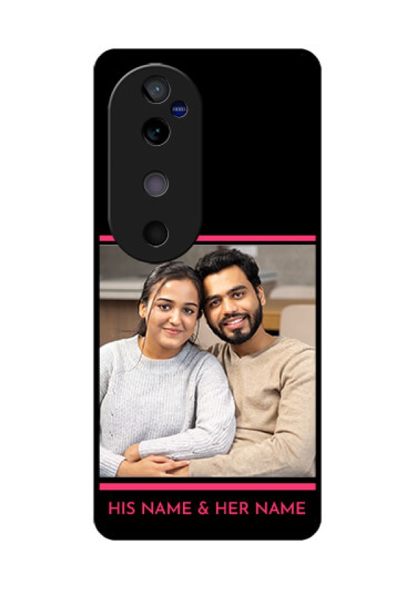 Vivo V40 5G Custom Glass Phone CaseWith Add Text Design