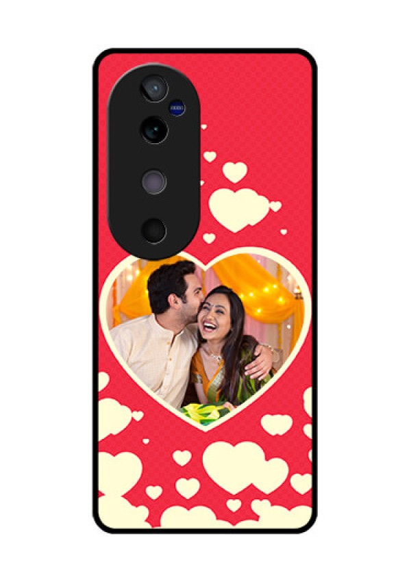 Vivo V40 5G Custom Glass Phone CaseLove Symbols Phone Cover Design