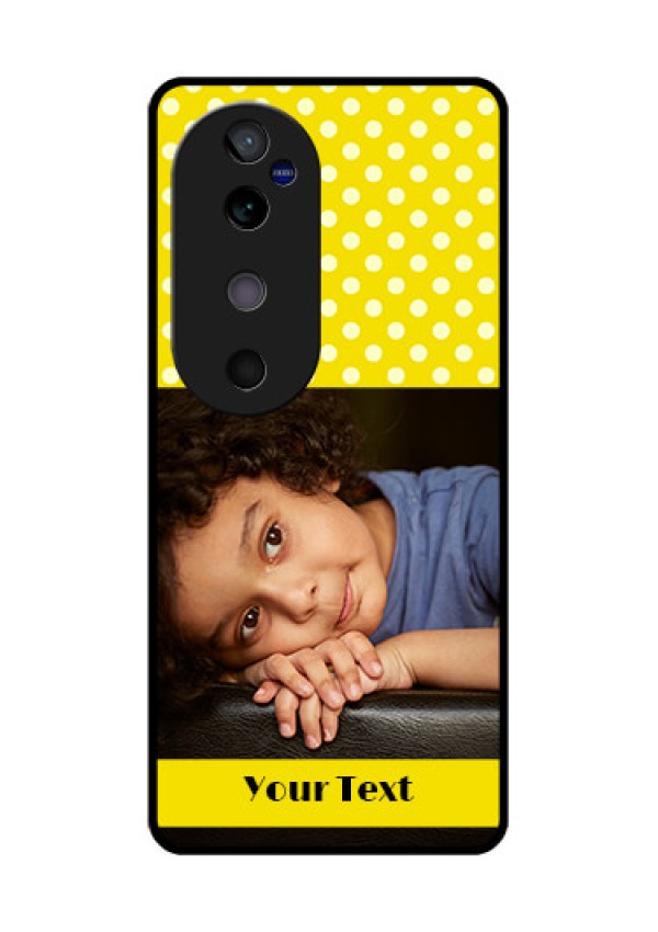 Vivo V40 5G Custom Glass Phone CaseBright Yellow Case Design