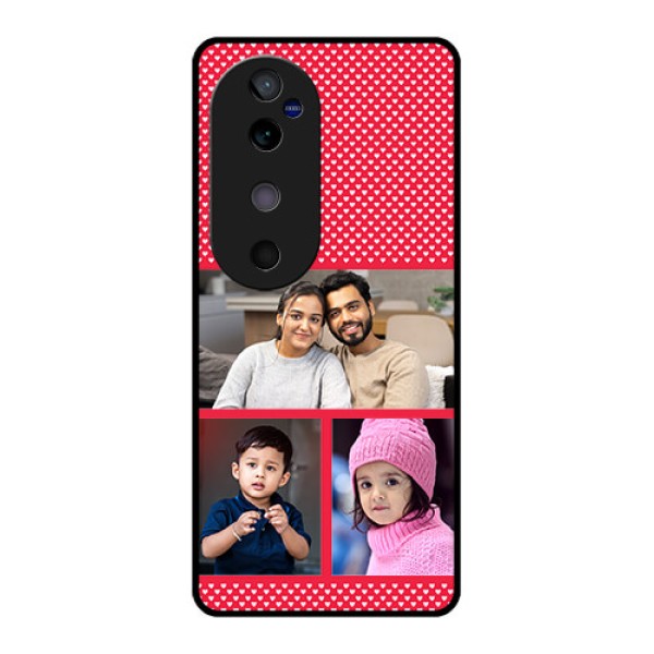 Vivo V40 5G Custom Glass Phone CaseBulk Photo Upload Design