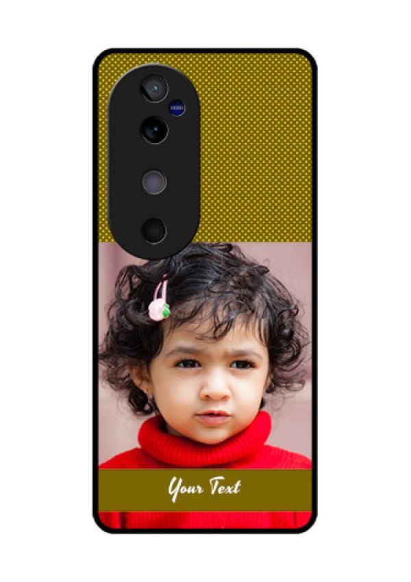 Vivo V40 5G Custom Glass Phone CaseSimple Green Color Design