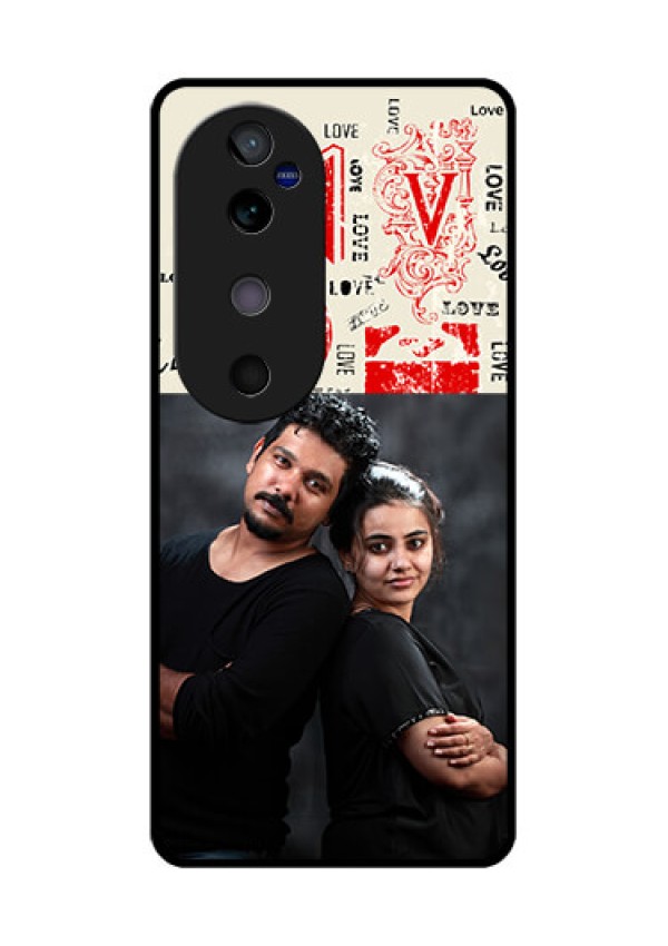 Vivo V40 5G Custom Glass Phone CaseTrendy Love Design Case