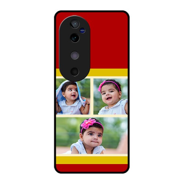 Vivo V40 5G Custom Glass Phone CaseMultiple Pic Upload Design