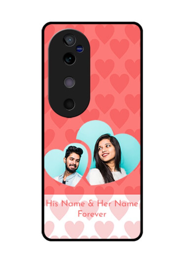 Vivo V40 5G Custom Glass Phone CaseCouple Pic Upload Design