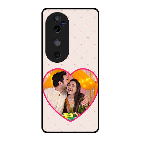 Vivo V40 5G Custom Glass Phone CaseHeart Shape Design