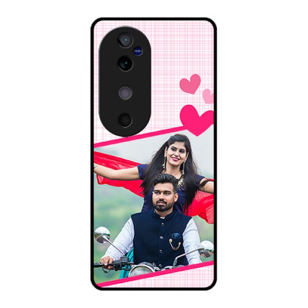 Vivo V40 5G Custom Glass Phone CaseLove Shape Heart Design