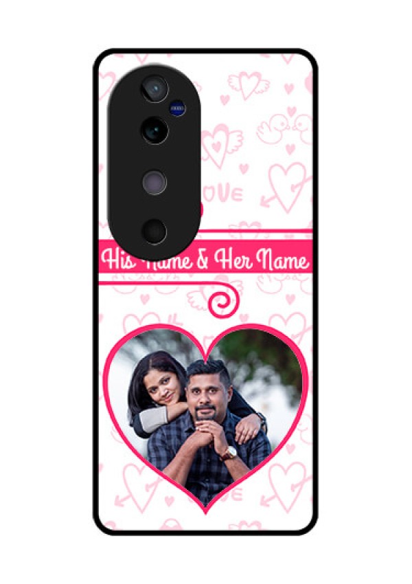 Vivo V40 5G Custom Glass Phone CaseHeart Shape Love Design