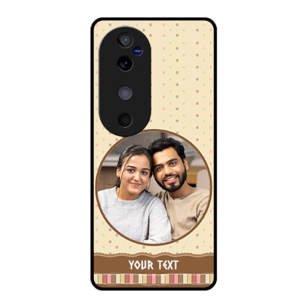 Vivo V40 5G Custom Glass Phone CaseBrown Dotted Mobile Case Design Vivo V40 5G Custom Glass Phone CaseBrown Dotted Mobile Case Design