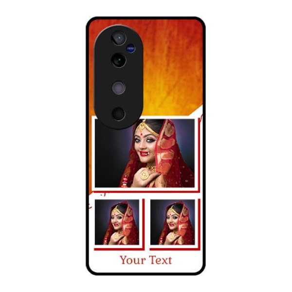 Vivo V40 5G Custom Glass Phone CaseWedding Memories Design