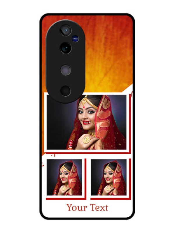 Custom Vivo V40 5G Custom Glass Phone CaseWedding Memories Design