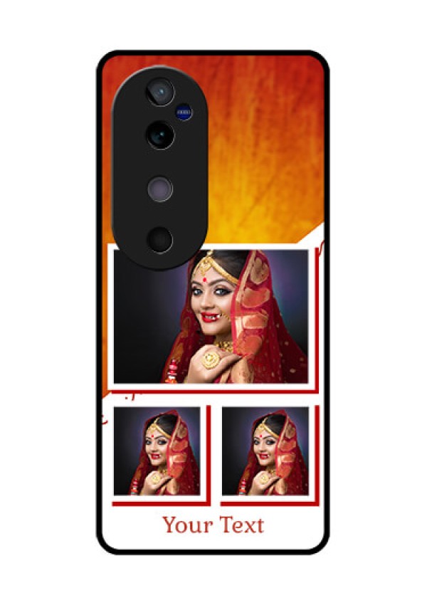 Vivo V40 5G Custom Glass Phone CaseWedding Memories Design