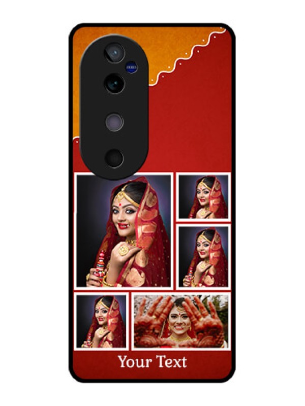 Custom Vivo V40 5G Custom Glass Phone CaseWedding Pic Upload Design