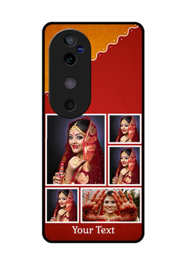 Vivo V40 5G Custom Glass Phone CaseWedding Pic Upload Design