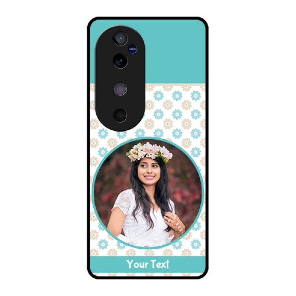 Vivo V40 5G Custom Glass Phone CaseBeautiful Flowers Design