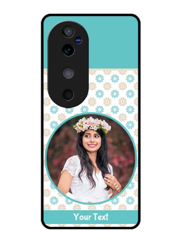 Custom Vivo V40 5G Custom Glass Phone CaseBeautiful Flowers Design