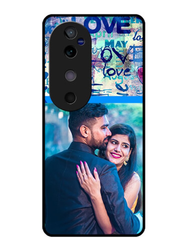 Custom Vivo V40 5G Custom Glass Phone CaseColorful Love Design