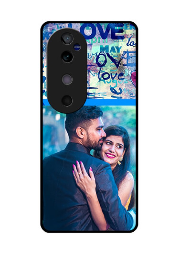 Vivo V40 5G Custom Glass Phone CaseColorful Love Design