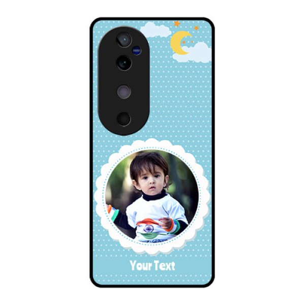 Vivo V40 5G Custom Glass Phone CaseViolet Pattern Design
