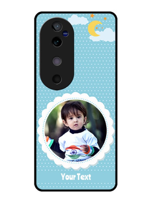 Custom Vivo V40 5G Custom Glass Phone CaseViolet Pattern Design