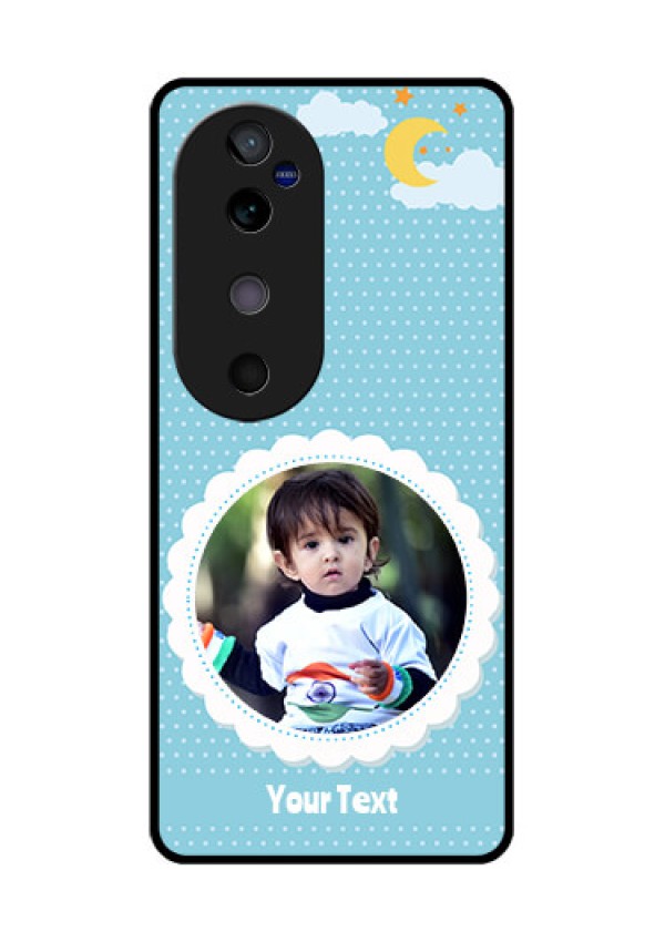 Vivo V40 5G Custom Glass Phone CaseViolet Pattern Design