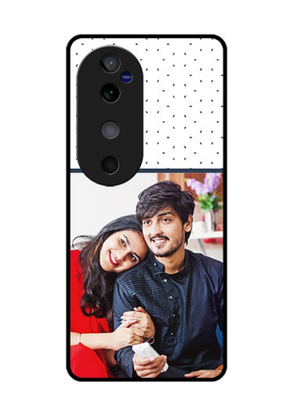 Vivo V40 5G Custom Glass Phone CasePremium Dot Design