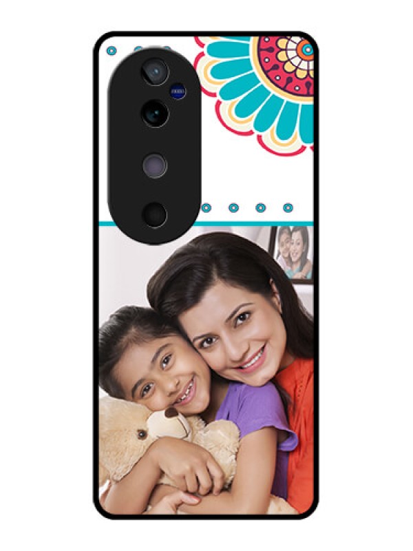 Custom Vivo V40 5G Custom Glass Phone CaseFlower Design