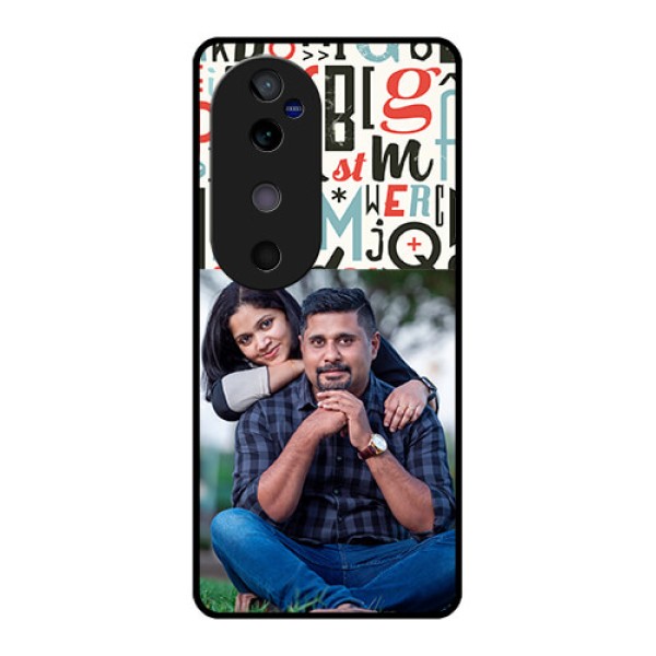Vivo V40 5G Custom Glass Phone CaseAlphabet Design