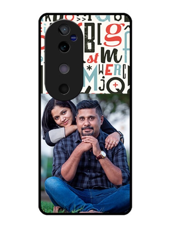 Custom Vivo V40 5G Custom Glass Phone CaseAlphabet Design