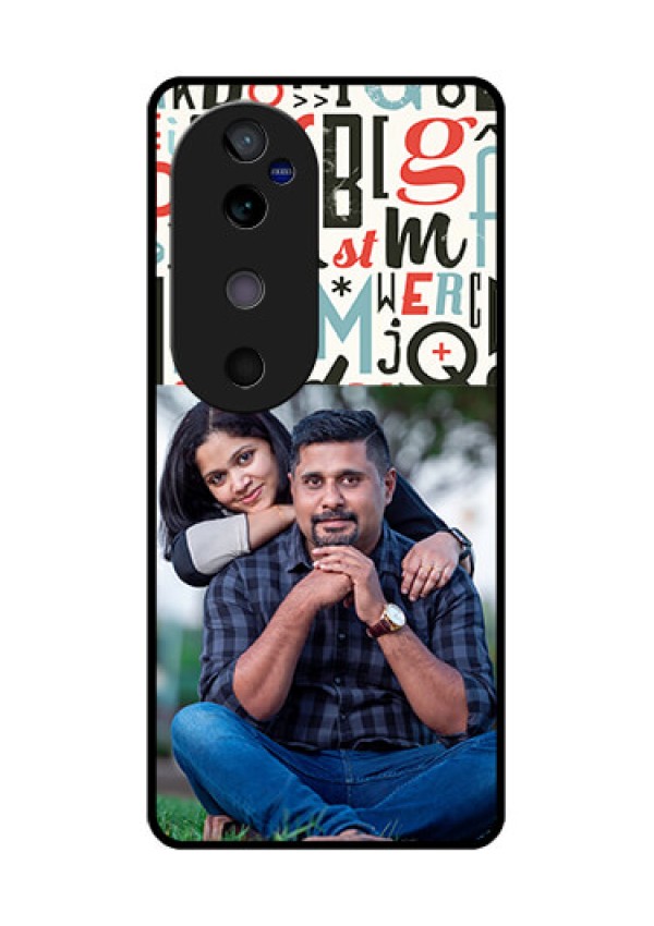 Vivo V40 5G Custom Glass Phone CaseAlphabet Design