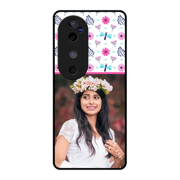 Vivo V40 5G Custom Glass Phone CaseColorful Flower Design Vivo V40 5G Custom Glass Phone CaseColorful Flower Design