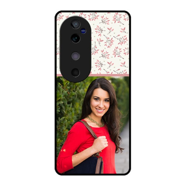 Vivo V40 5G Custom Glass Phone CaseStunning Floral Design