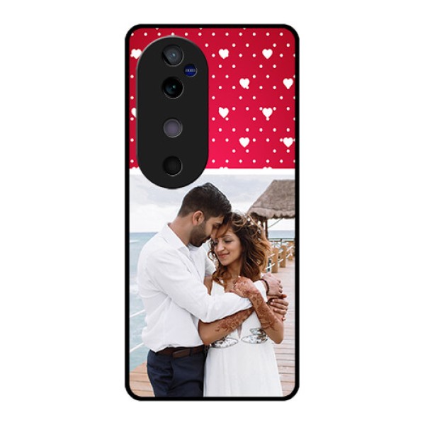 Vivo V40 5G Custom Glass Phone CaseHearts Mobile Case Design