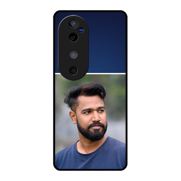 Vivo V40 5G Custom Glass Phone CaseSimple Royal Blue Design