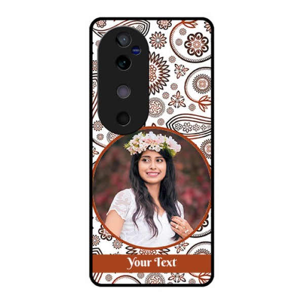Vivo V40 5G Custom Glass Phone CaseAbstract Flower Design