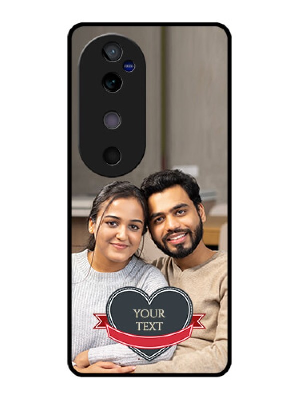 Custom Vivo V40 5G Custom Glass Phone CaseJust Married Couple Design