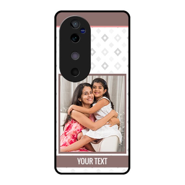 Vivo V40 5G Custom Glass Phone CaseSimple Diamond Design Vivo V40 5G Custom Glass Phone CaseSimple Diamond Design
