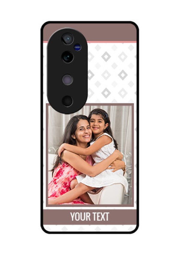 Vivo V40 5G Custom Glass Phone CaseSimple Diamond Design