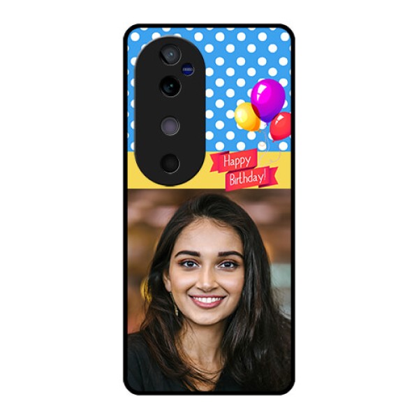 Vivo V40 5G Custom Glass Phone CaseHappy Birthday Design