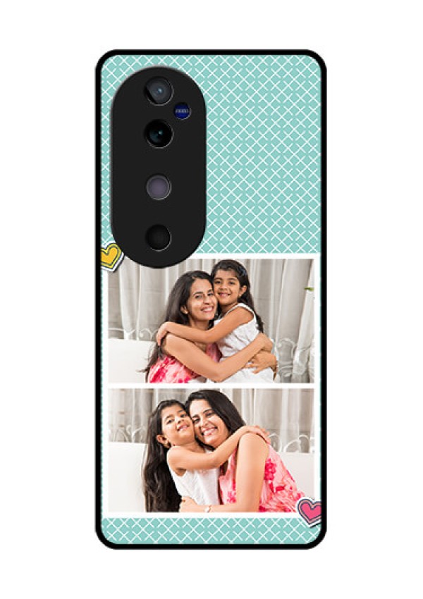 Vivo V40 5G Custom Glass Phone Case2 Image Holder With Pattern Design