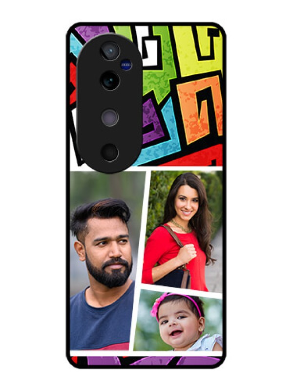 Custom Vivo V40 5G Custom Glass Phone CaseGraffiti Pattern Design