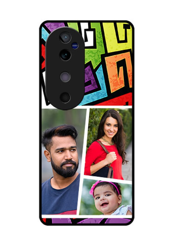 Vivo V40 5G Custom Glass Phone CaseGraffiti Pattern Design