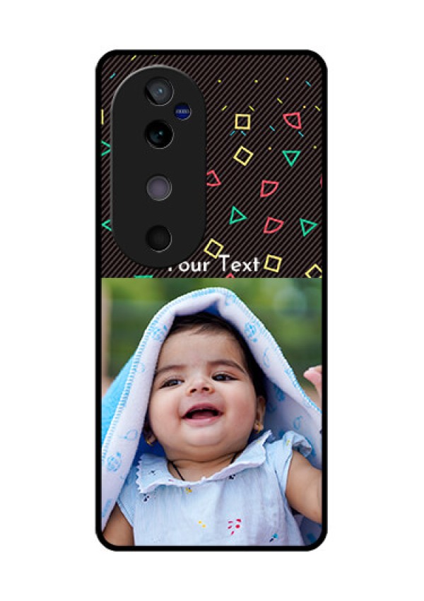 Vivo V40 5G Custom Glass Phone CaseWith Confetti Birthday Design