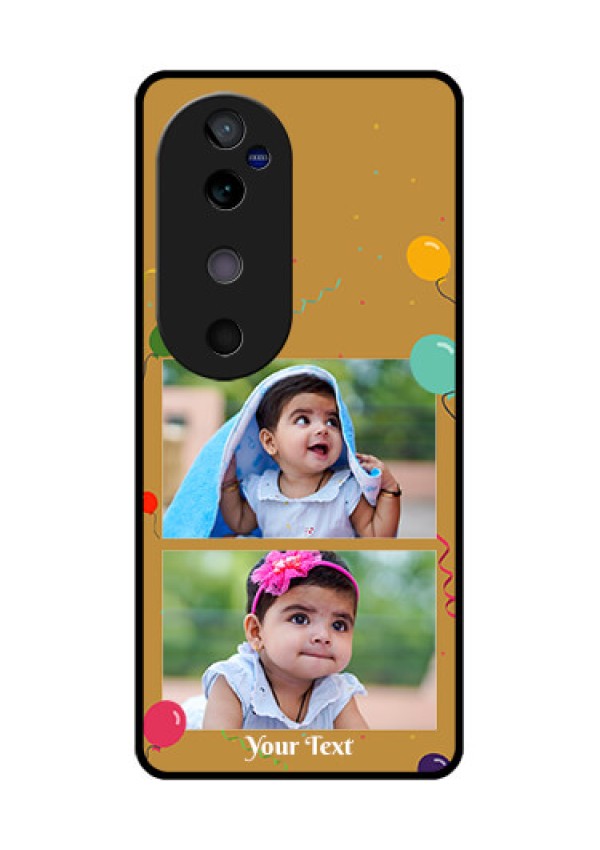 Vivo V40 5G Custom Glass Phone CaseImage Holder With Birthday Celebrations Design