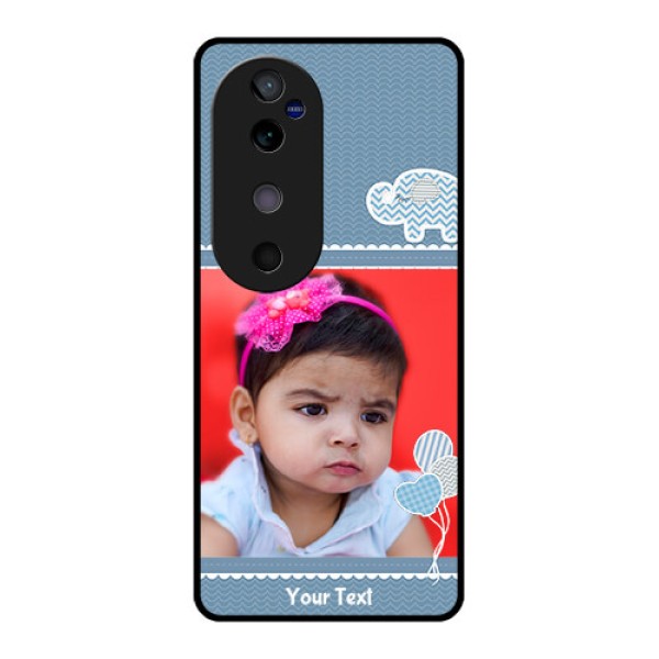 Vivo V40 5G Custom Glass Phone CaseWith Kids Pattern Design