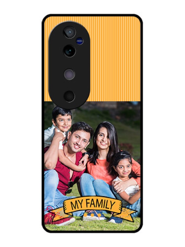 Custom Vivo V40 5G Custom Glass Phone CaseMy Family Design