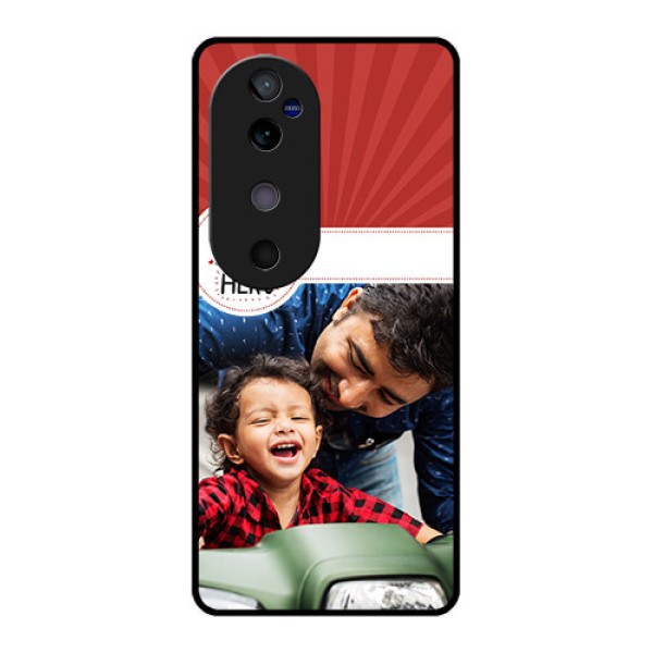 Vivo V40 5G Custom Glass Phone CaseMy Dad Hero Design