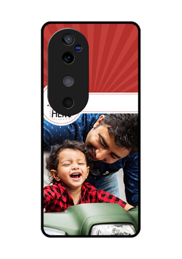Vivo V40 5G Custom Glass Phone CaseMy Dad Hero Design