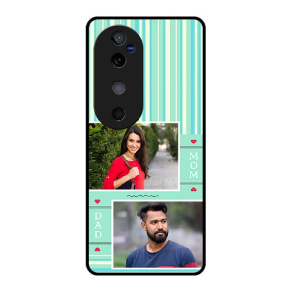 Vivo V40 5G Custom Glass Phone CaseMom and Dad Pic Design